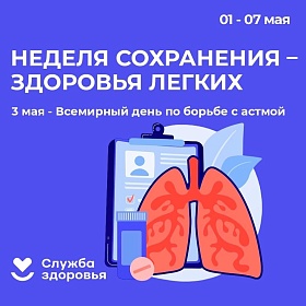 Неделя сохранения здоровья легких (в честь Всемирного дня по борьбе с астмой 7 мая)